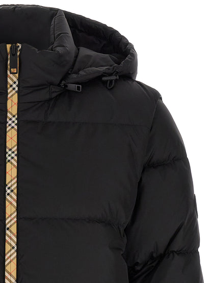 Giacca senza maniche in poliammide nera Burberry