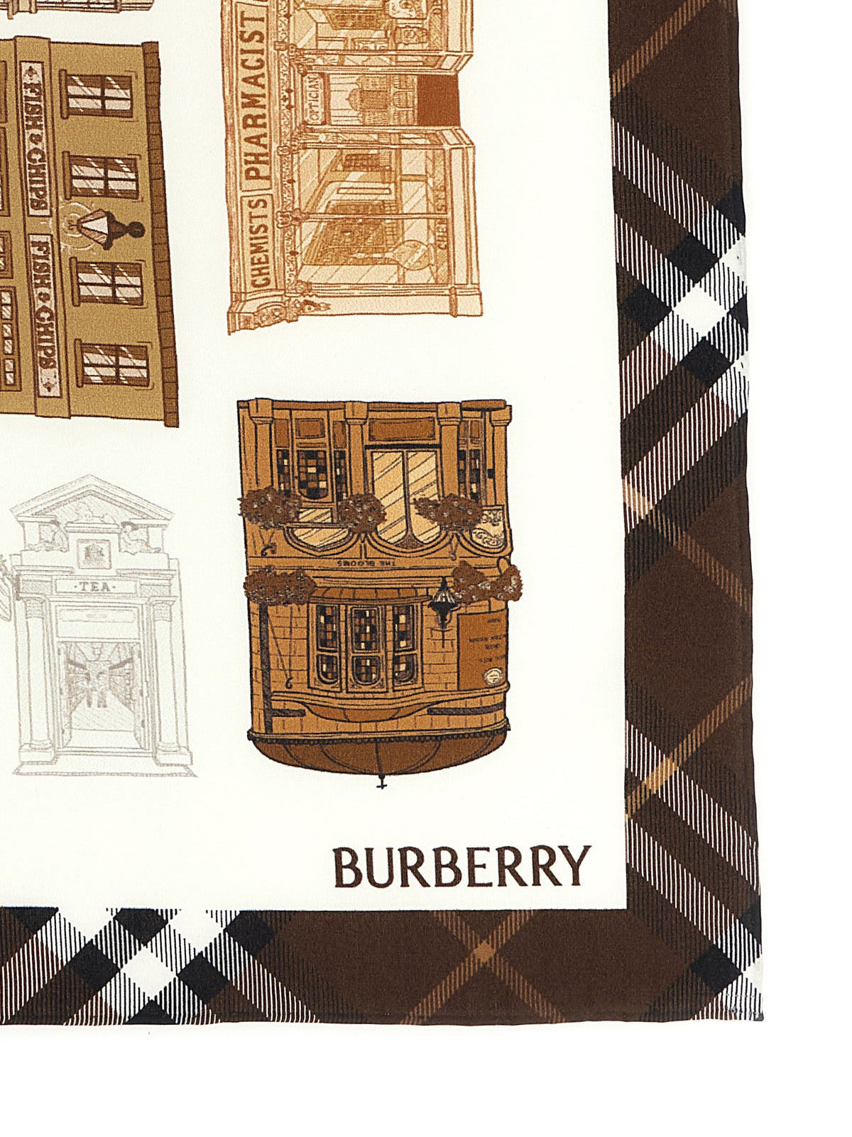 Sciarpa in raso multicolore Burberry