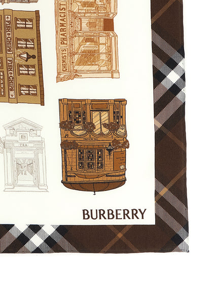 Sciarpa in raso multicolore Burberry