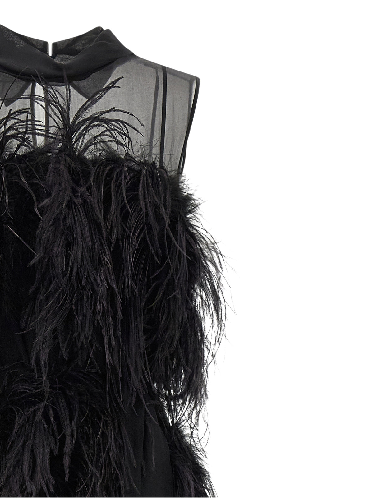 Alberta Ferretti Schwarzes Seiden-Maxikleid