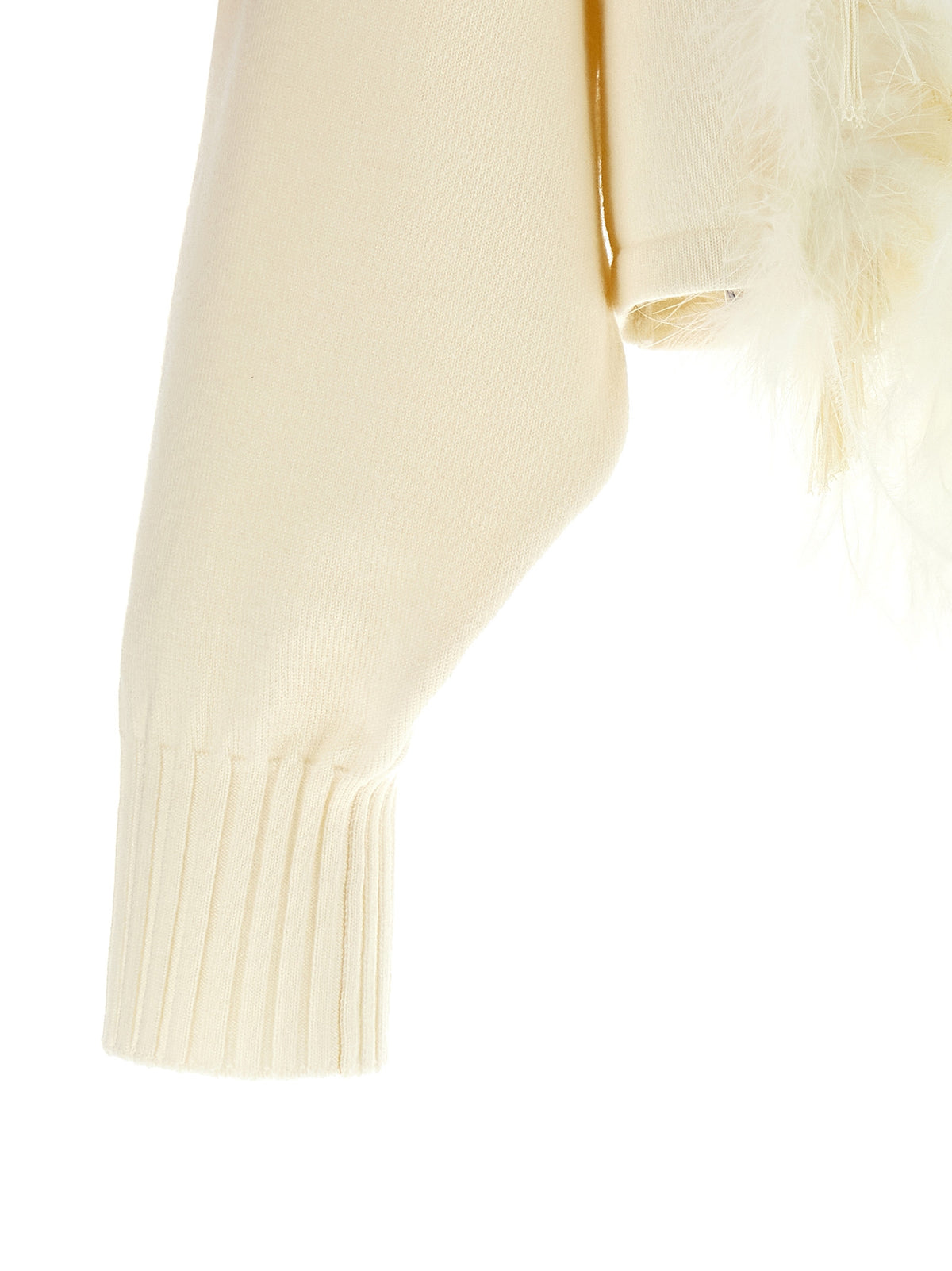 Alberta Ferretti White Pure Virgin Wool Knit Top