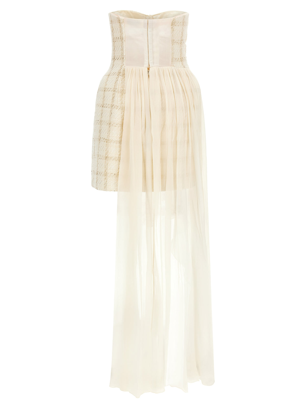 Elisabetta Franchi Short Dress in White Virgin Wool