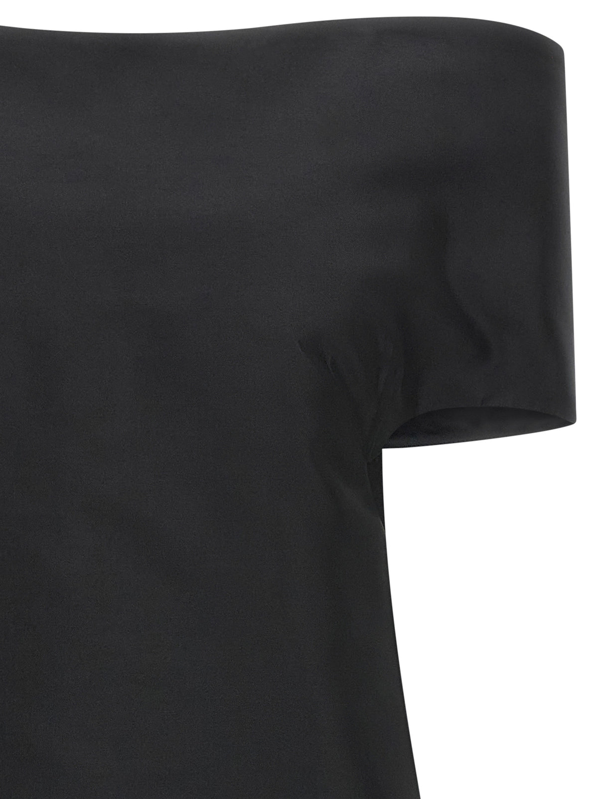 Abito midi in seta nera di Jil Sander