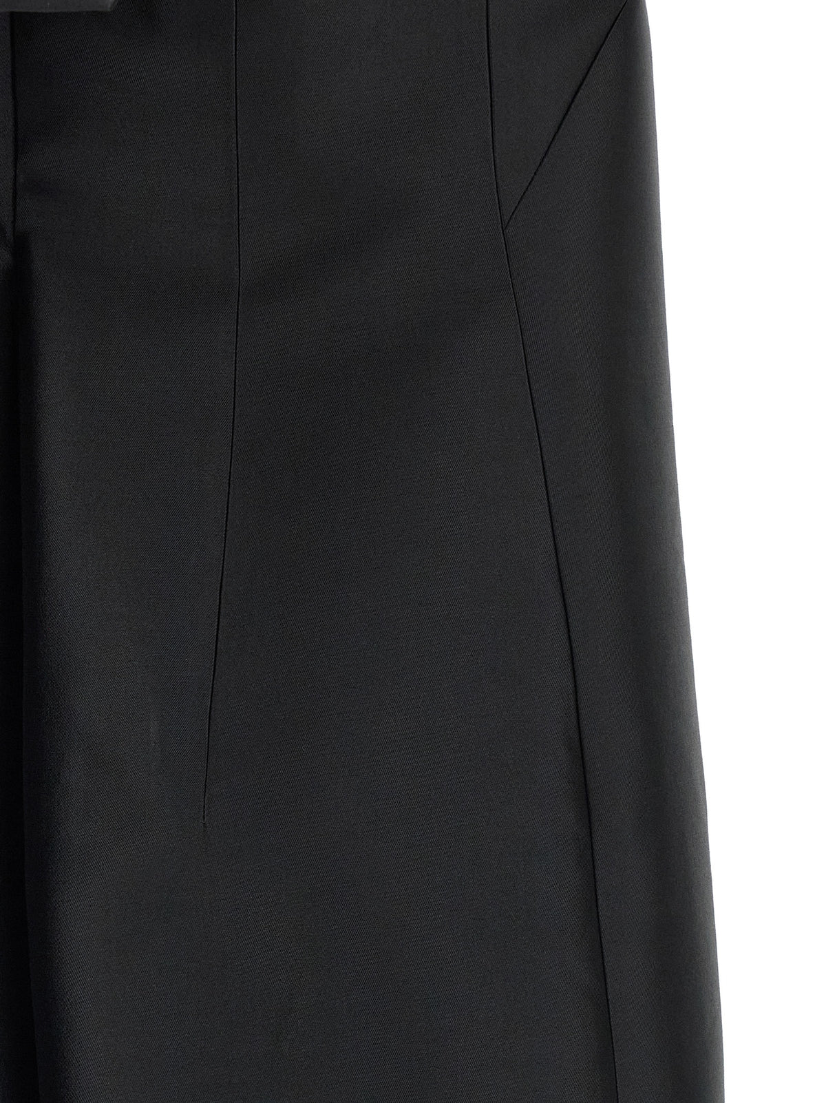Abito midi in seta nera di Jil Sander