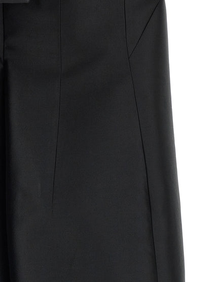 Abito midi in seta nera di Jil Sander