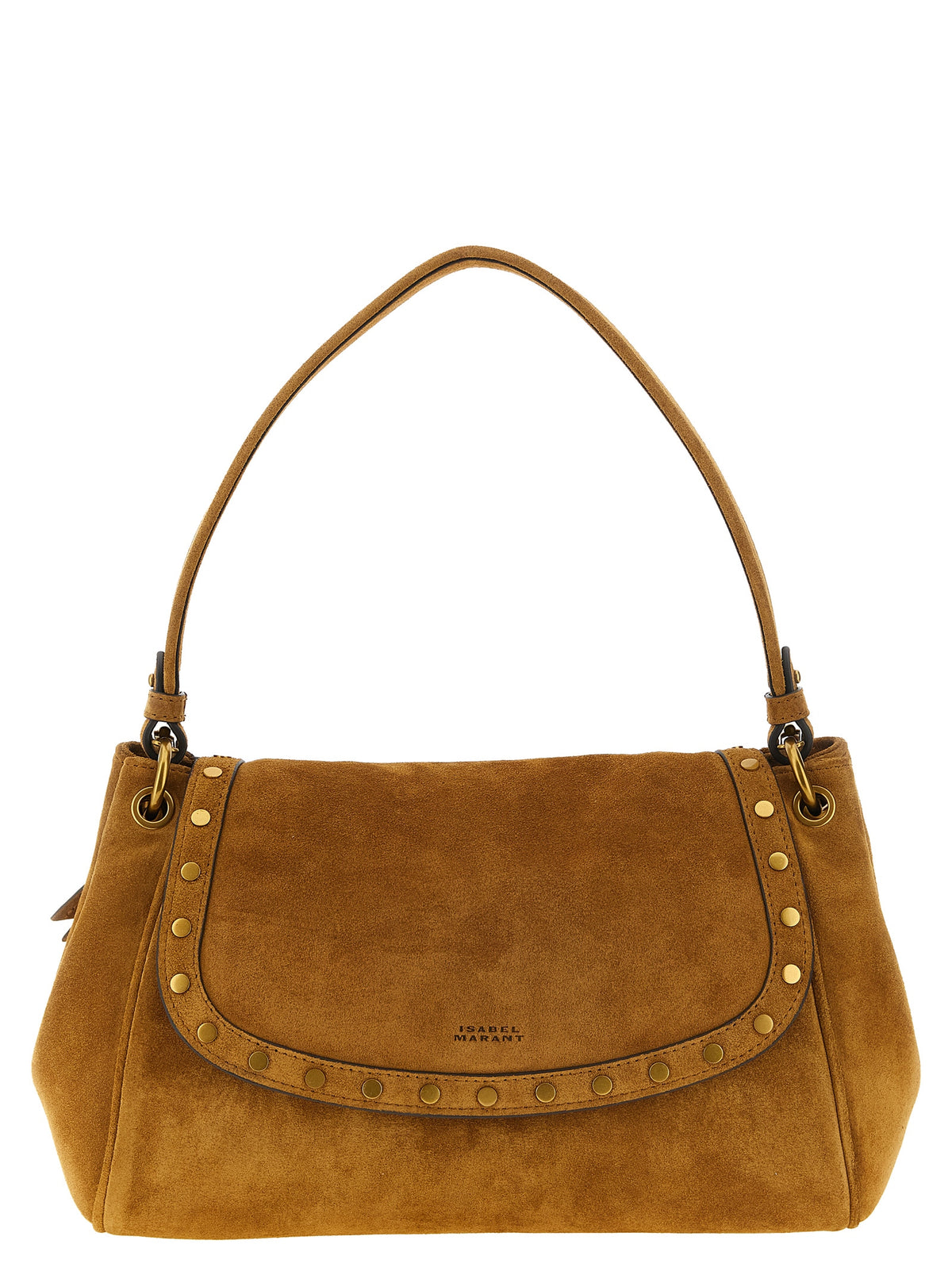 Isabel Marant Beigefarbene Kalbshaut Schultertasche