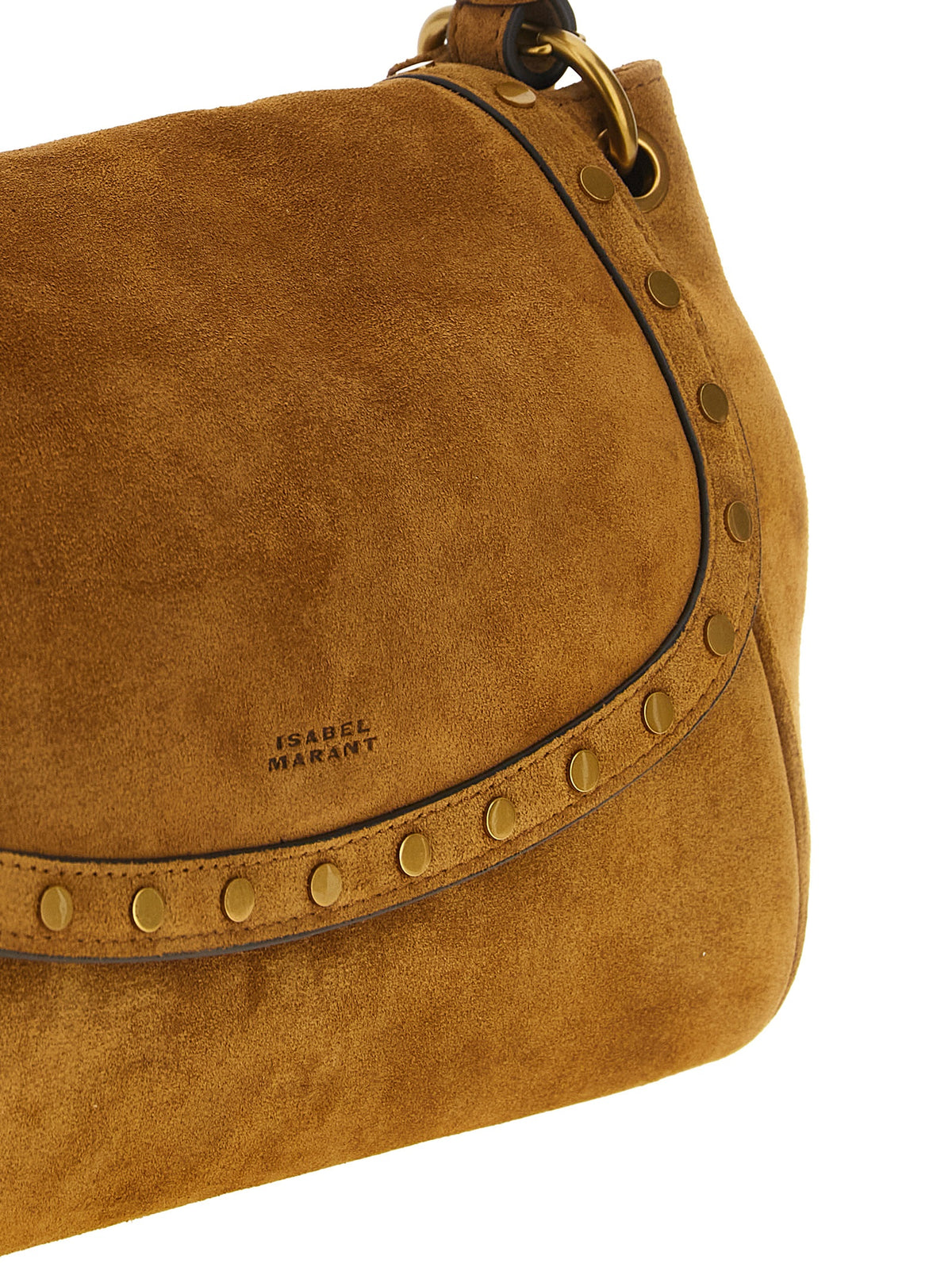 Isabel Marant Beigefarbene Kalbshaut Schultertasche
