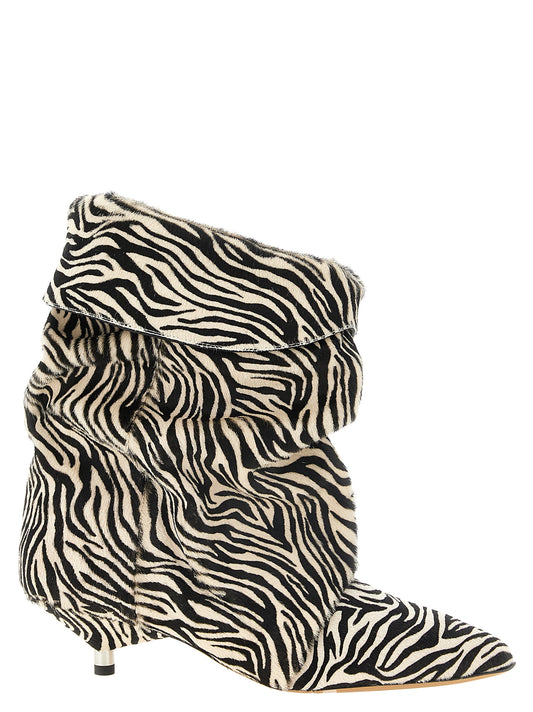 Isabel Marant Two-Tone Cowhide Ankle Boots