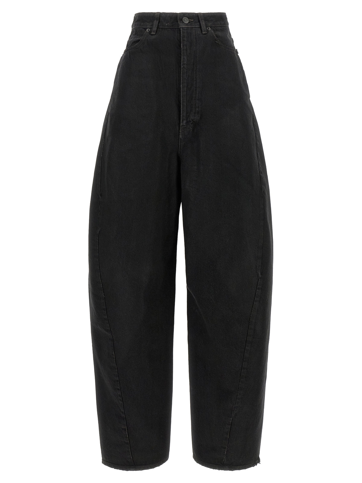 Balenciaga Black Cotton Straight-Leg Jeans