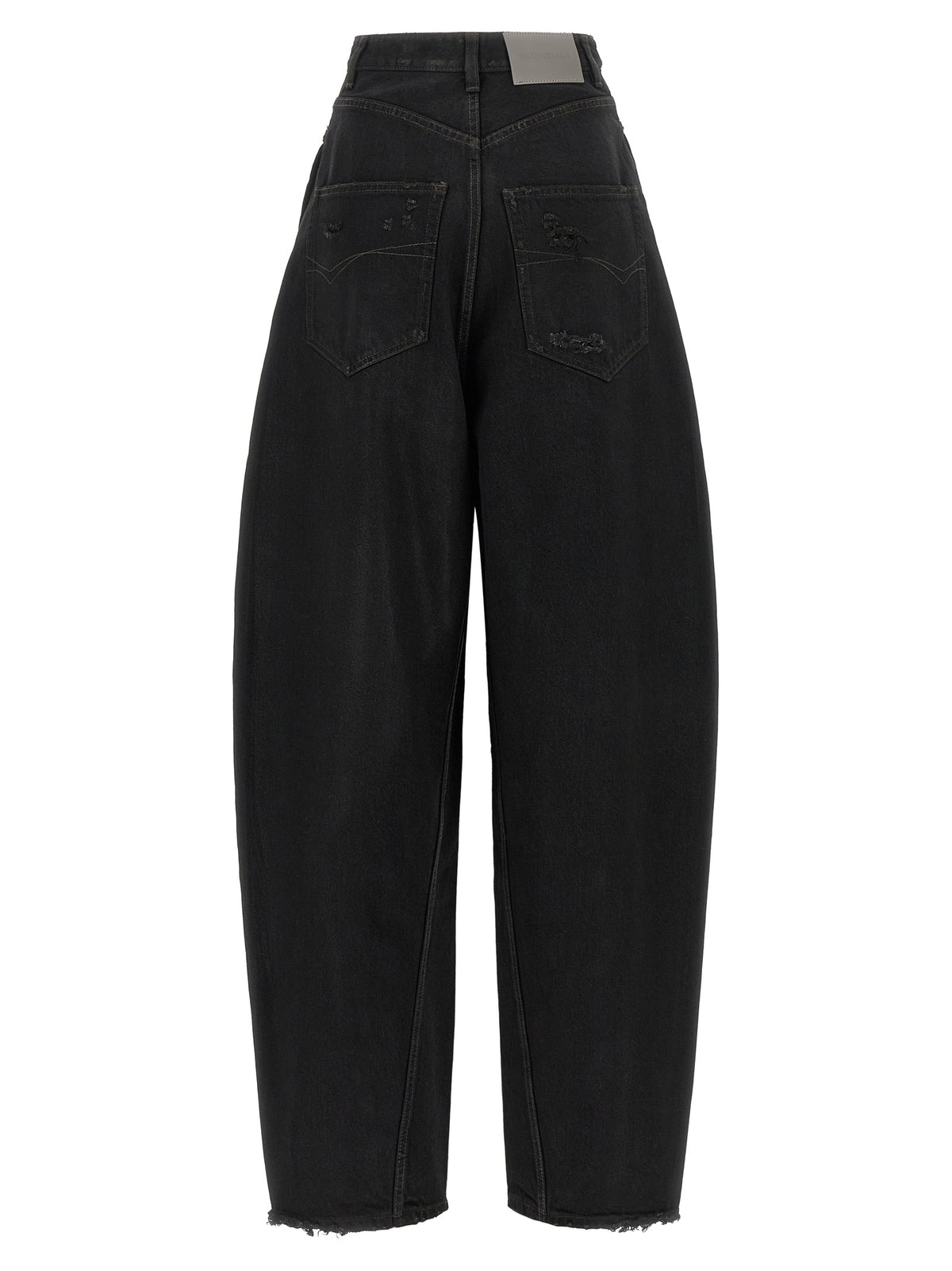 Balenciaga Black Cotton Straight-Leg Jeans