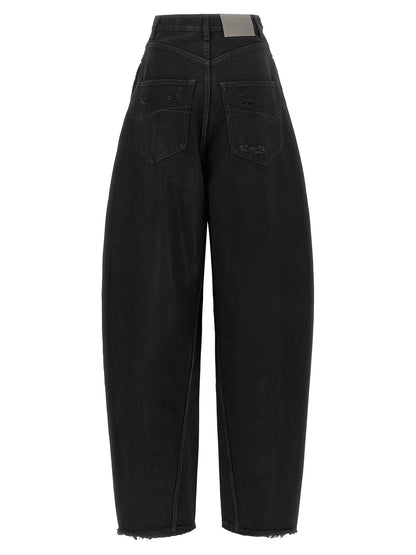 Balenciaga Black Cotton Straight-Leg Jeans
