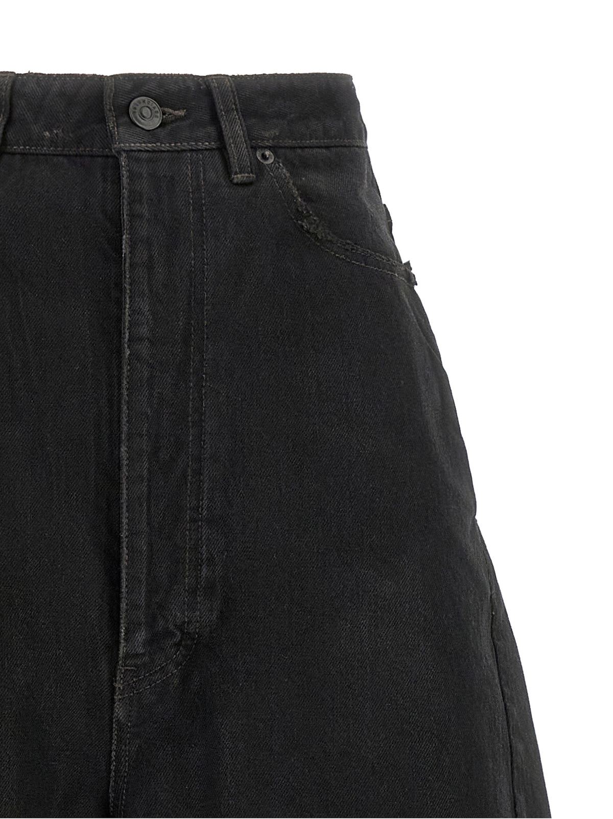 Balenciaga Black Cotton Straight-Leg Jeans