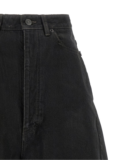 Balenciaga Black Cotton Straight-Leg Jeans