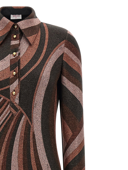 Emilio Pucci Long Dress in Bordeaux Polyamide