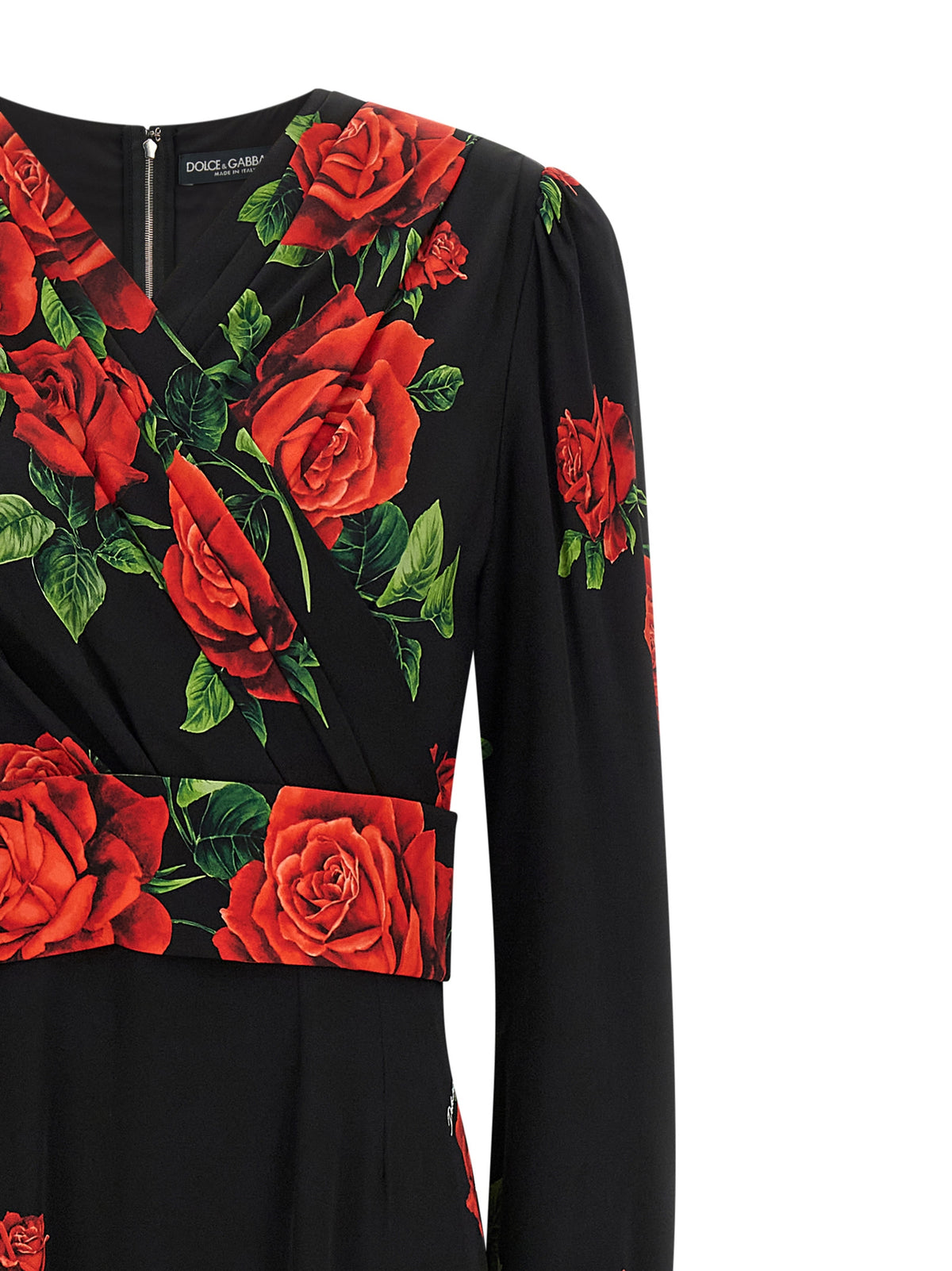 Abito lungo in seta rosso Dolce & Gabbana