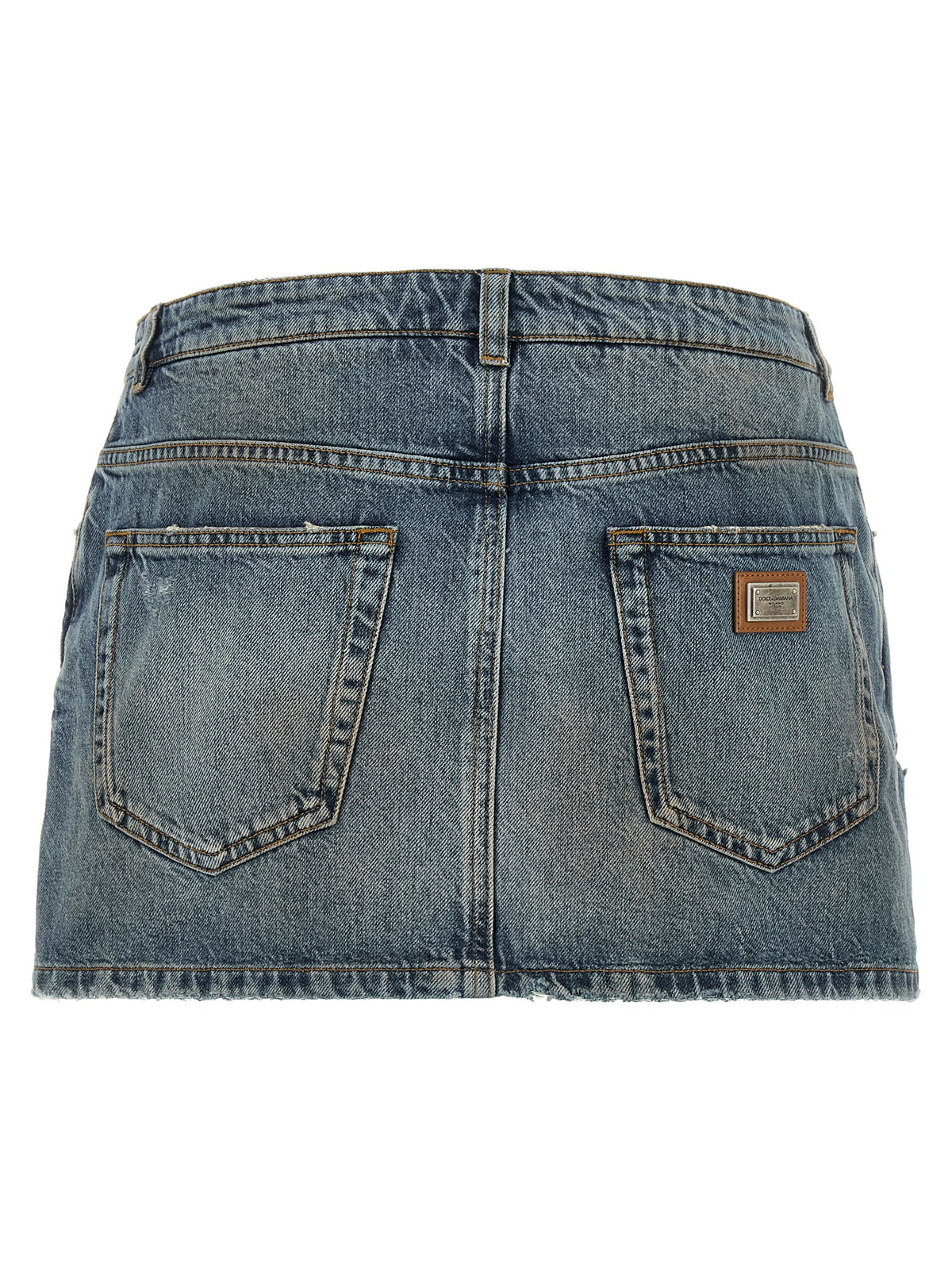 Dolce & Gabbana Bluer Cotton-Maxi Skirt