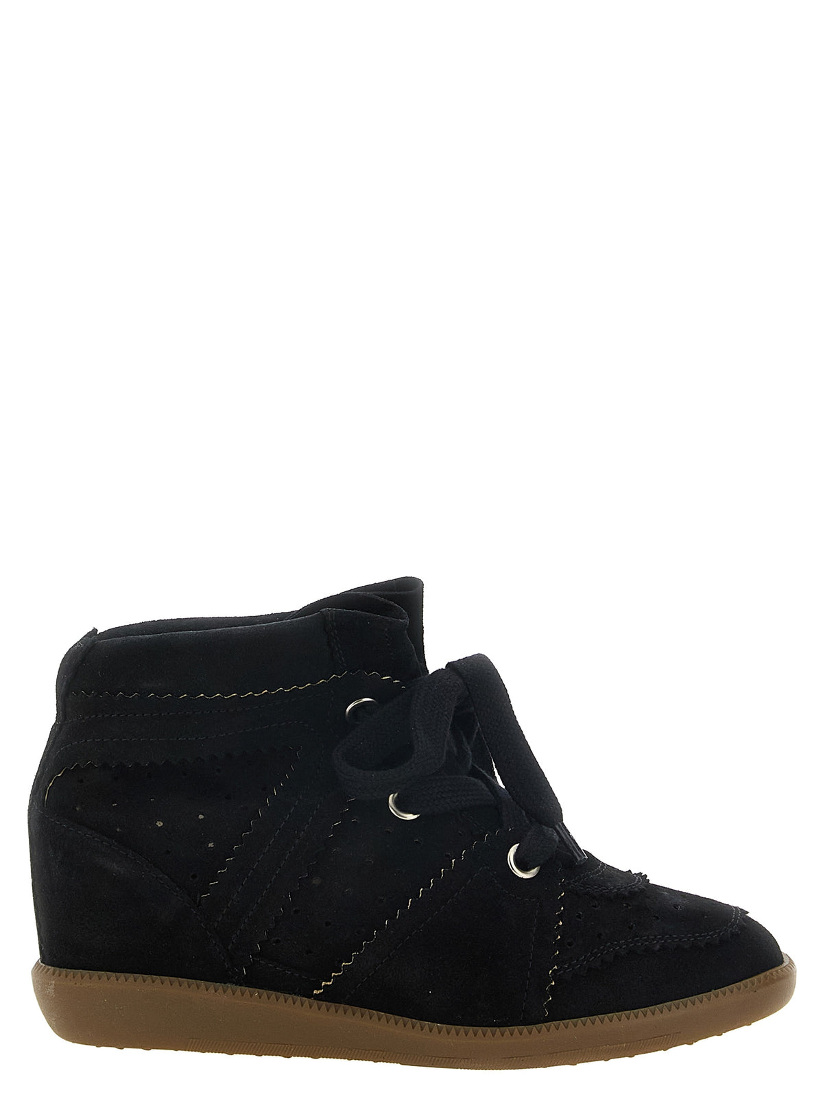 Isabel Marant Black Wedge Sandals in Cow Leather