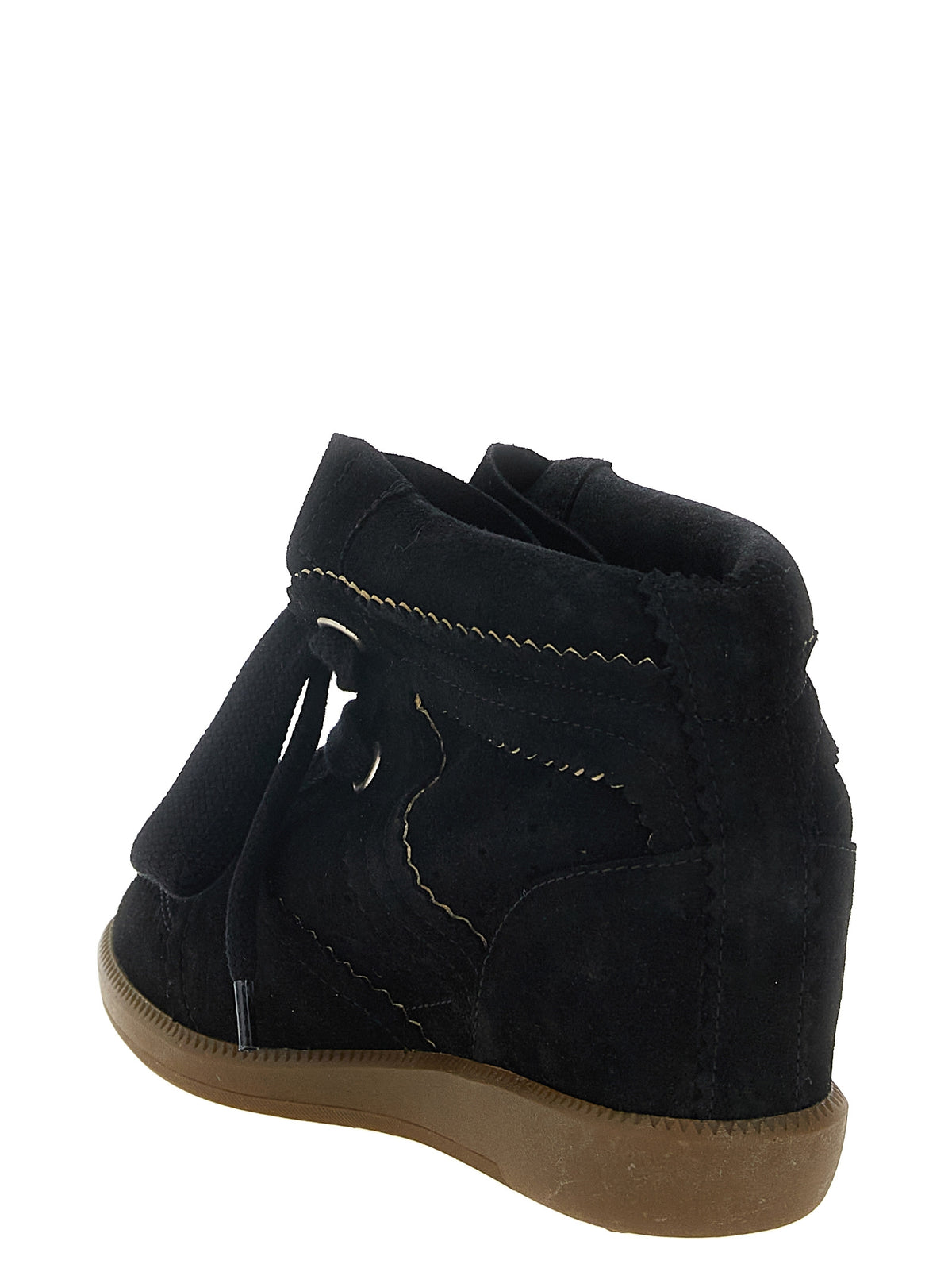 Isabel Marant Black Wedge Sandals in Cow Leather