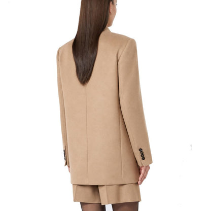 Max Mara Brauner Blazer aus reiner Schurwolle