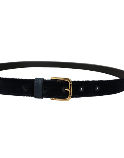 Dolce & Gabbana Cintura Blu Scuro in Velluto