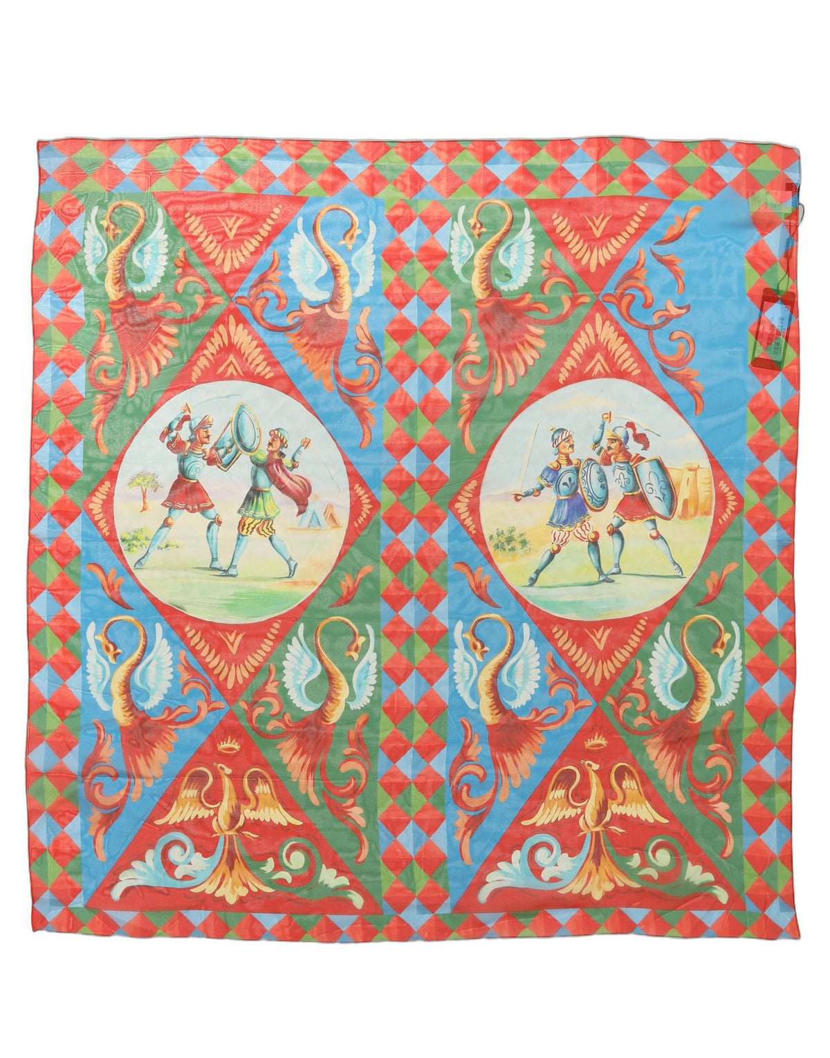 Dolce & Gabbana Foulard Multicolore in Seta 110 × 100 cm