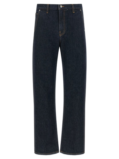 Jeans Khaite in cotone blu a gamba dritta