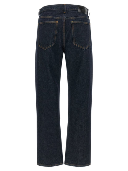 Jeans Khaite in cotone blu a gamba dritta