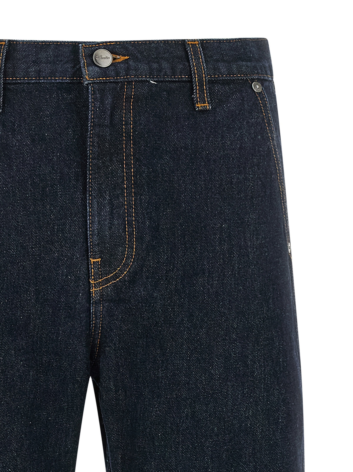Jeans Khaite in cotone blu a gamba dritta