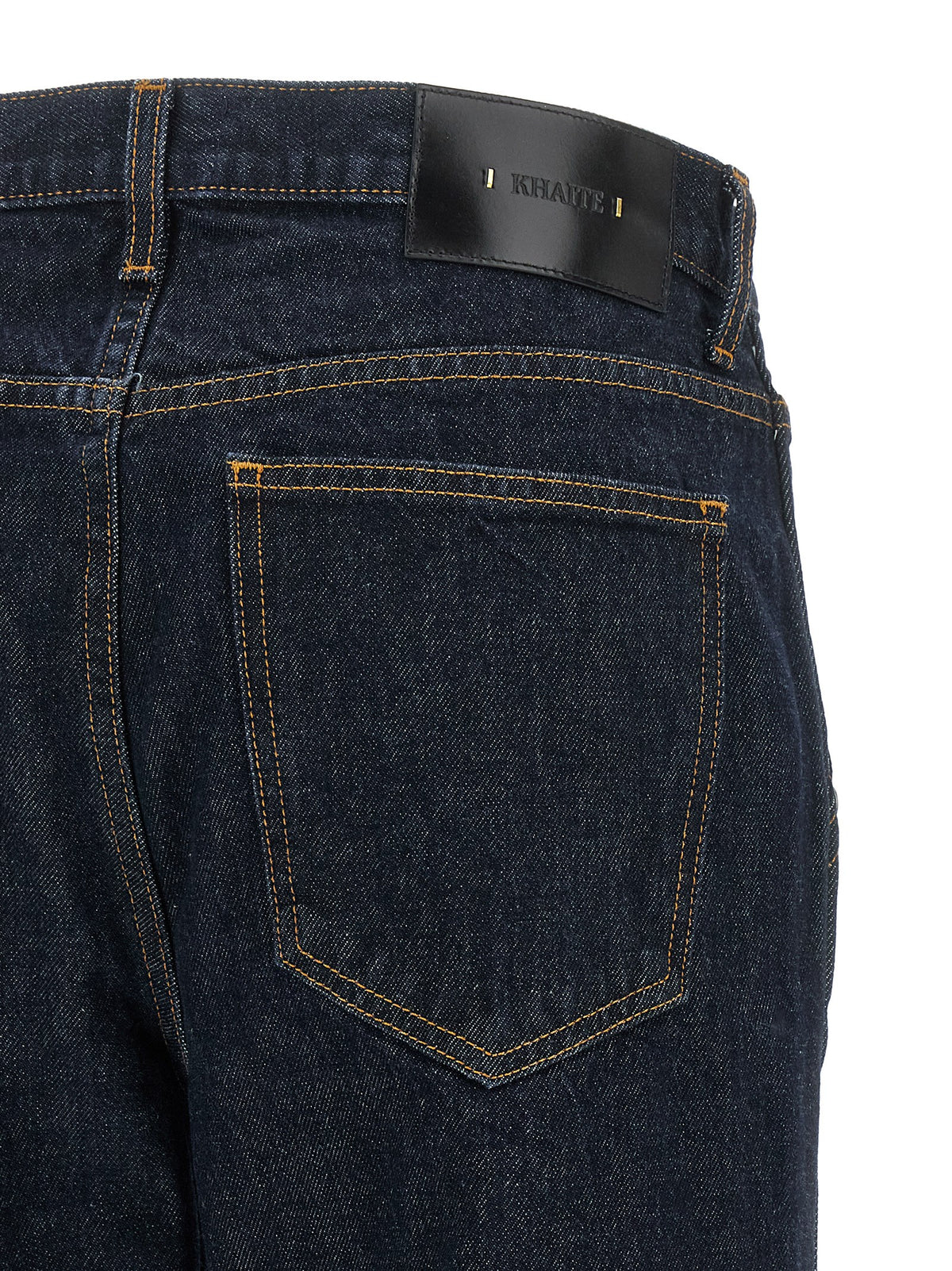 Jeans Khaite in cotone blu a gamba dritta