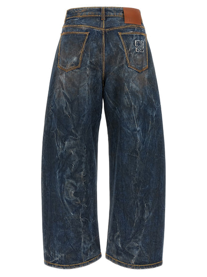 Jeans in cotone blu a vestibilità rilassata di Giuseppe Di Morabito