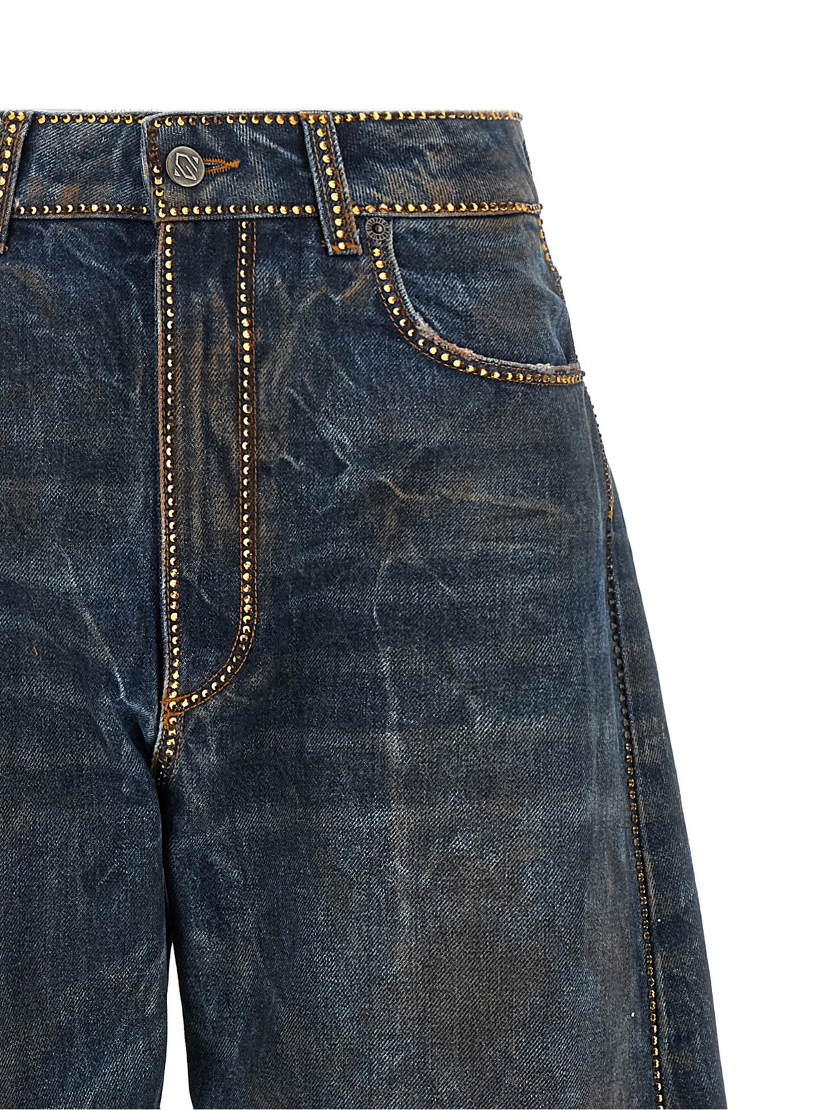 Jeans in cotone blu a vestibilità rilassata di Giuseppe Di Morabito