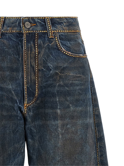 Jeans in cotone blu a vestibilità rilassata di Giuseppe Di Morabito