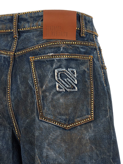 Jeans in cotone blu a vestibilità rilassata di Giuseppe Di Morabito