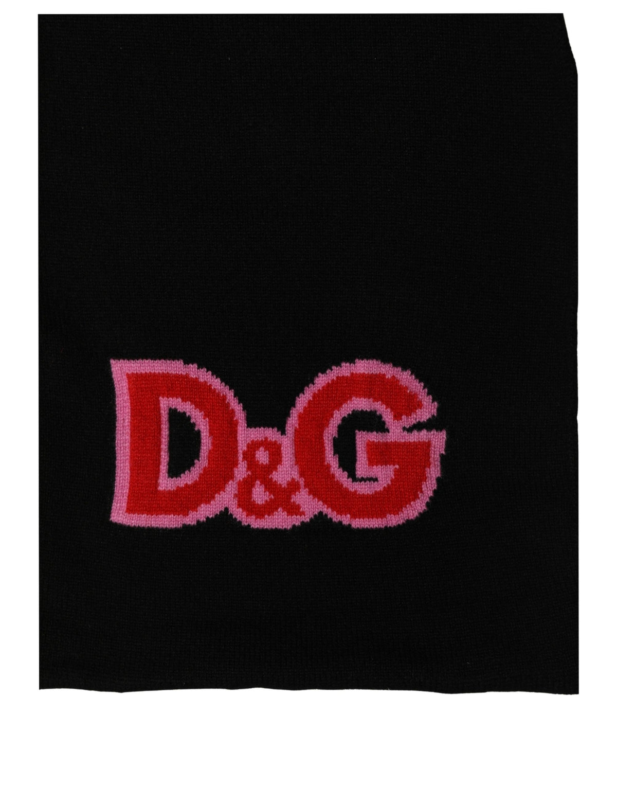 Dolce & Gabbana Sciarpa Nera D&G Queen in Cashmere