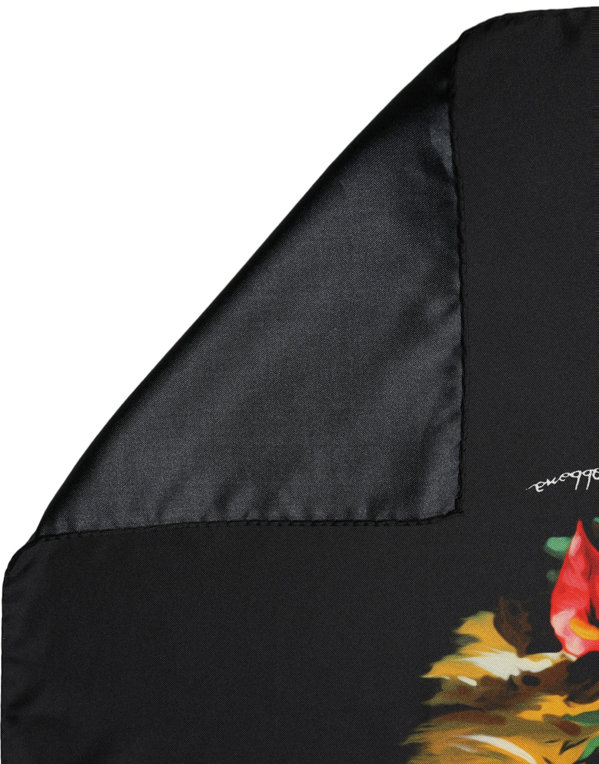 Dolce & Gabbana Foulard Nero Tropical Sunset in Seta