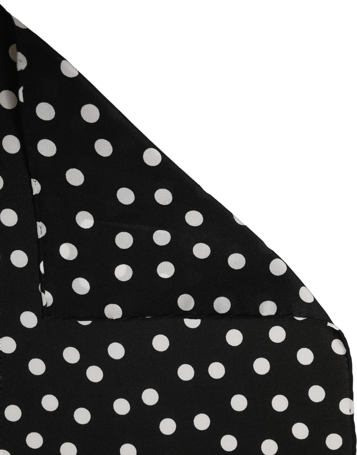 Dolce & Gabbana Foulard in Seta Bianco e Nero a Pois