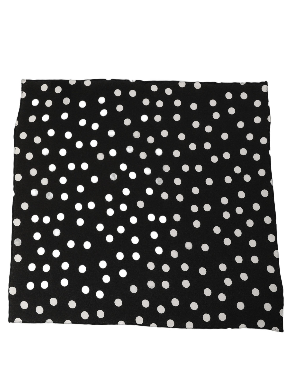 Dolce & Gabbana Foulard in Seta Bianco e Nero a Pois