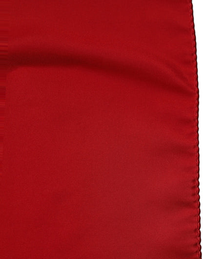 Dolce & Gabbana Foulard Rosso in Seta 50 × 50 cm