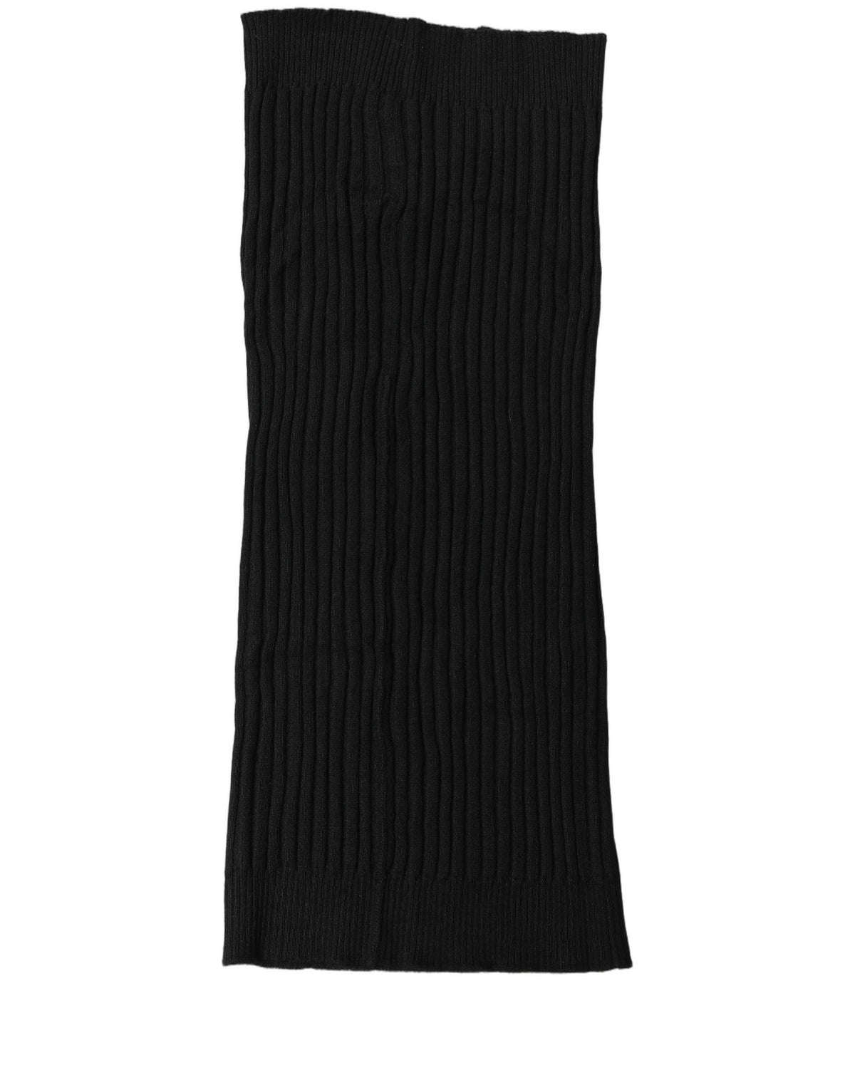 Dolce & Gabbana Schwarzer Kaschmir-Rippstrickkragen