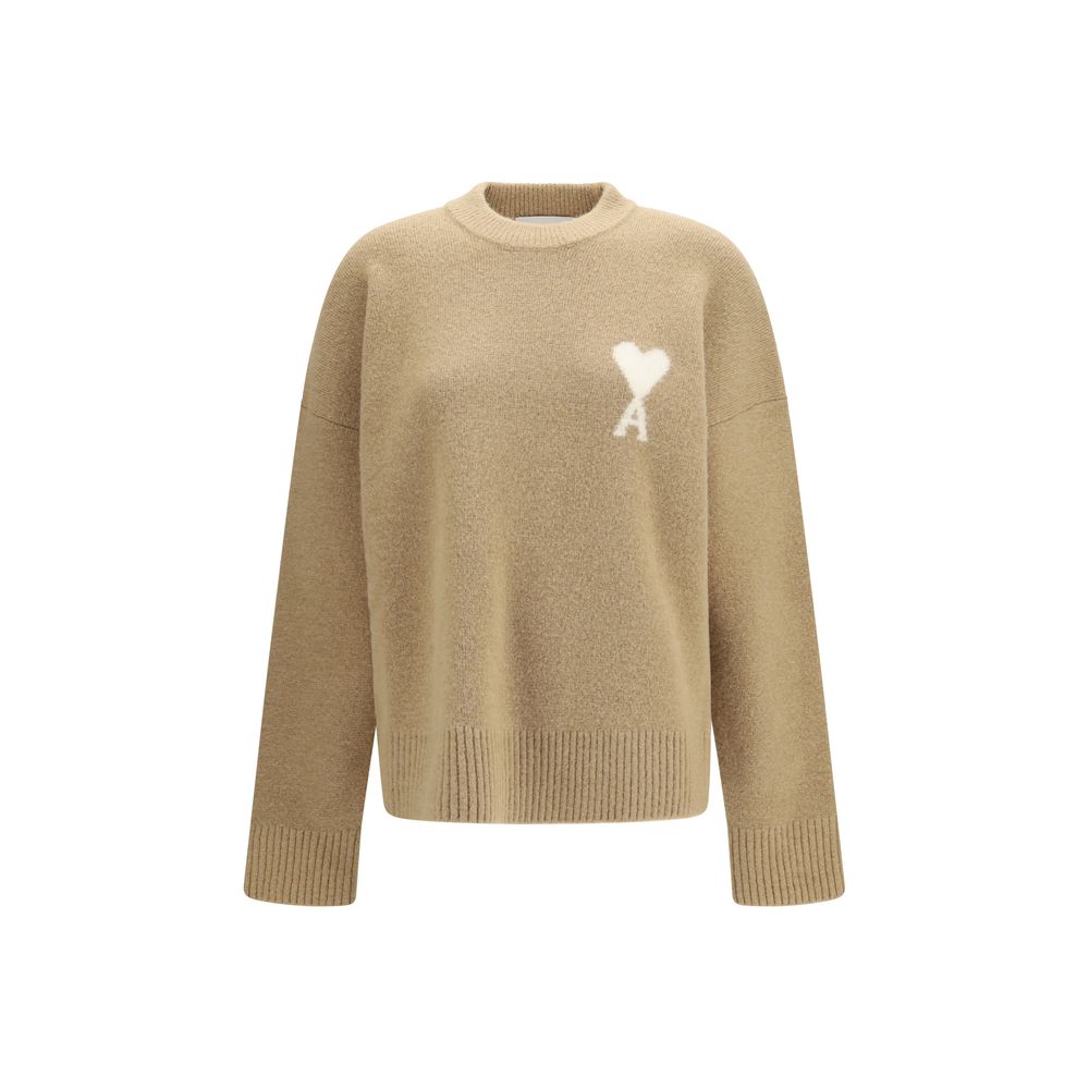 Ami Paris Beige Alpaca Sweatshirt