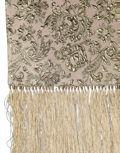 Dolce & Gabbana Stola Rosa in Seta con Stampa Marmorizzata