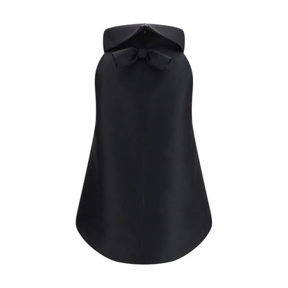 Balenciaga Top Nero Collo Alto in Lana e Seta