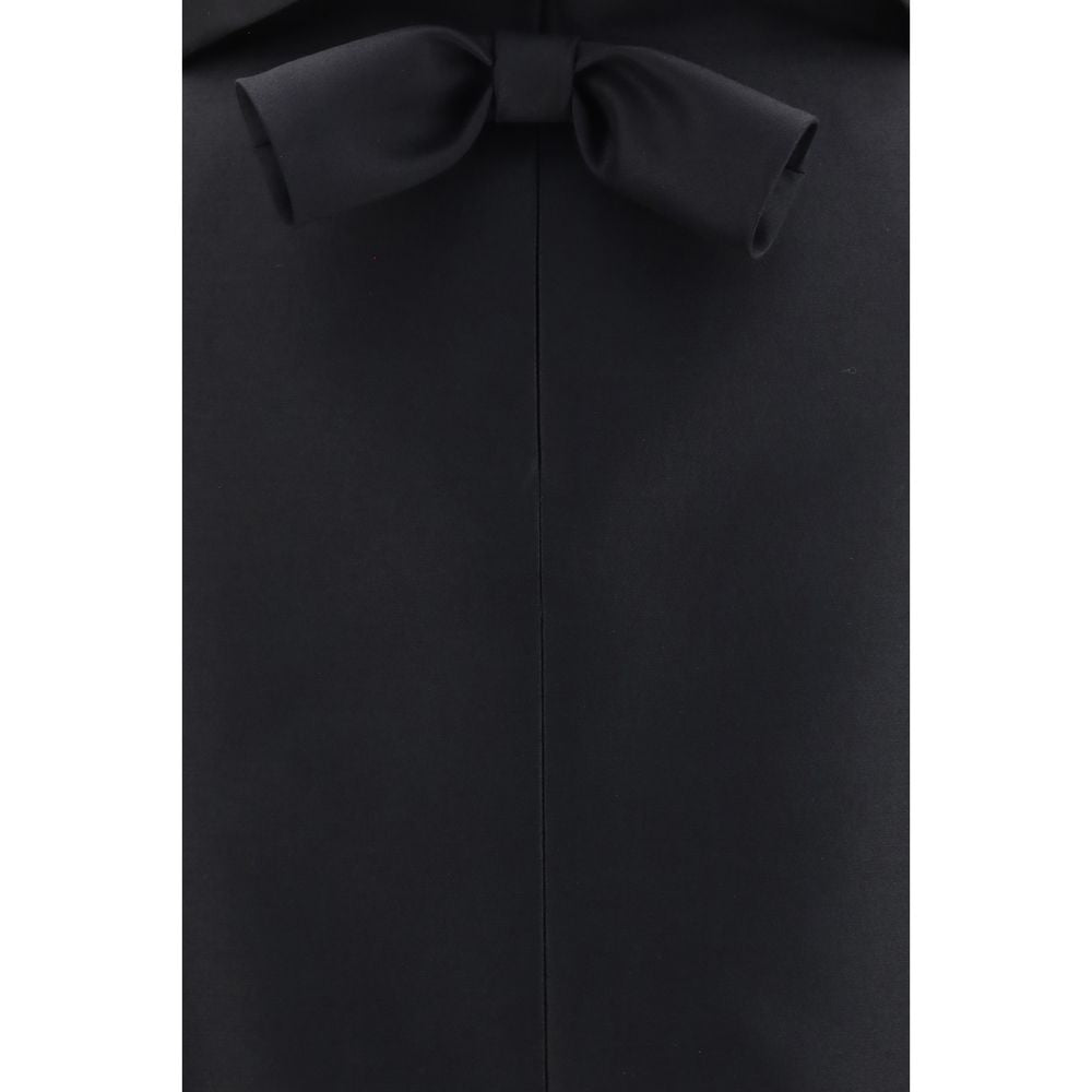 Balenciaga Top Nero Collo Alto in Lana e Seta