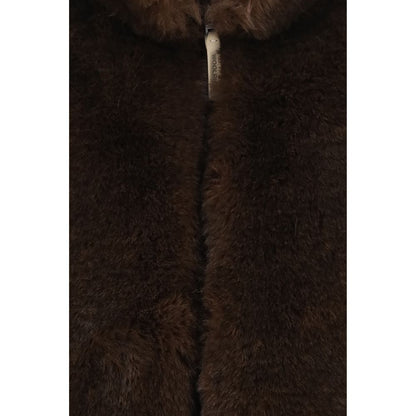 Woolrich marrone giacca smanicata in poliestere