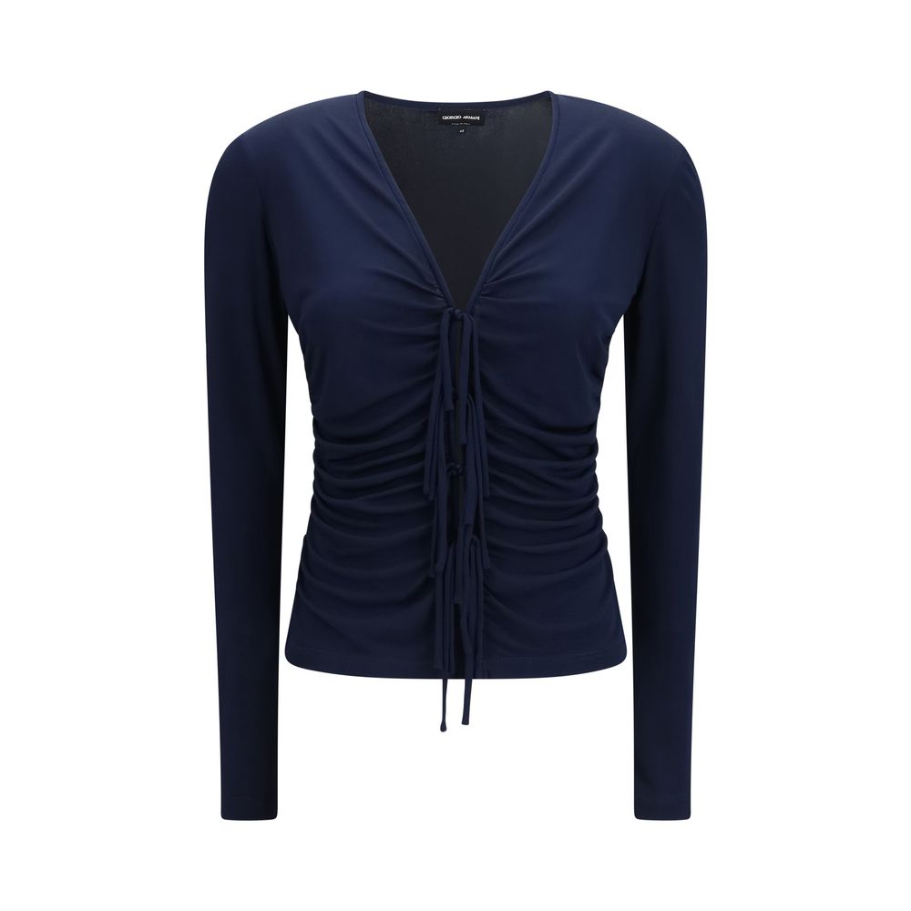 Giorgio Armani Hemd aus Stoff in Blau