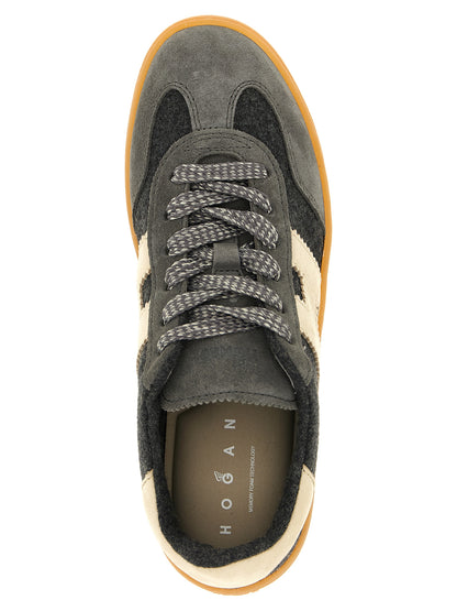 Hogan grigio lana-sneakers con low-top