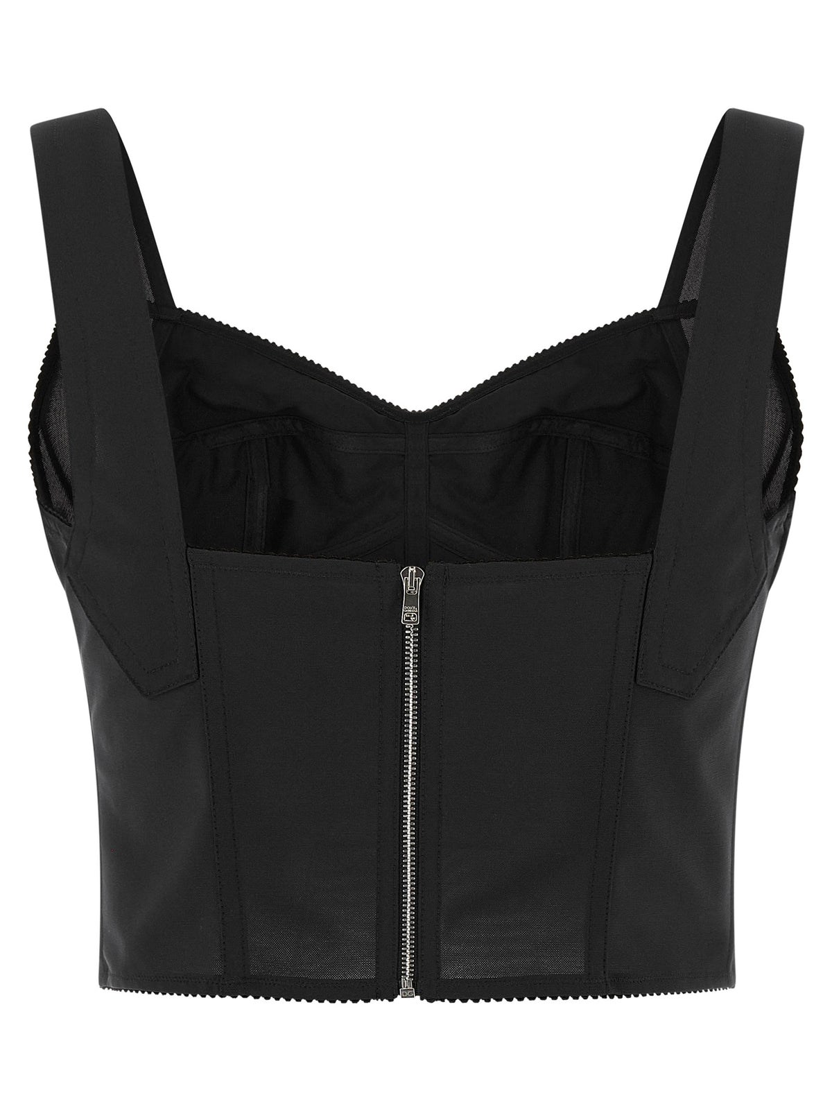 Dolce & Gabbana Schwarze Polyamid-Tanktops
