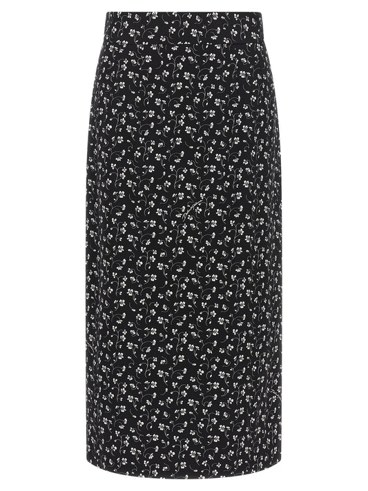 Dolce & Gabbana gonna midi r n bicolore in seta