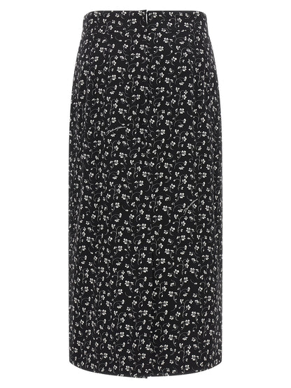 Dolce & Gabbana Zweifarbiger Seiden-Midirock