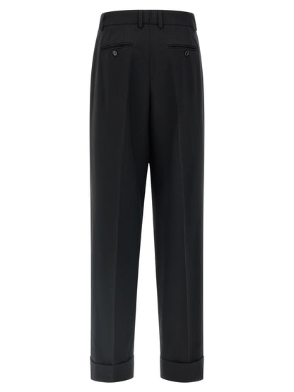 Dolce & Gabbana Schwarze Hose aus reiner Schurwolle